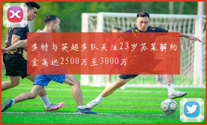 多特与英超多队关注23岁苏莱解约金高达2500万至3000万